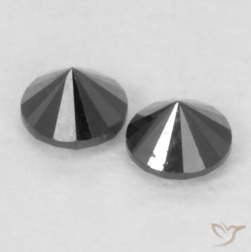 0.12 ct natürliche Schwarz Diamant-Edelsteine, Runden, Lichtundurchlässig
