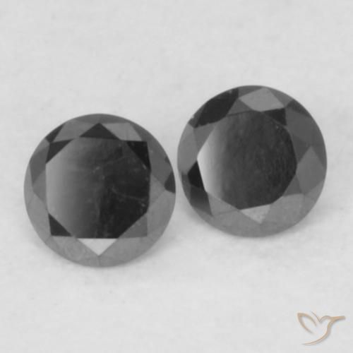 0.11 ct natürliche Schwarz Diamant-Edelsteine, Runden, Lichtundurchlässig
