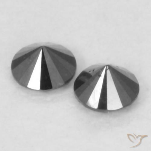 0.11 ct natürliche Schwarz Diamant-Edelsteine, Runden, Lichtundurchlässig