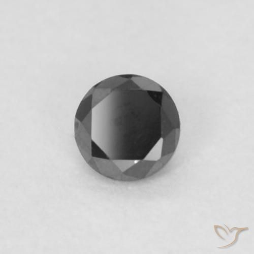 9,17 ctw natürlicher Schwarz Diamant, Runden, Lichtundurchlässig