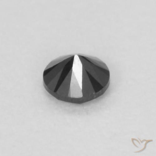 9,17 ctw natürlicher Schwarz Diamant, Runden, Lichtundurchlässig
