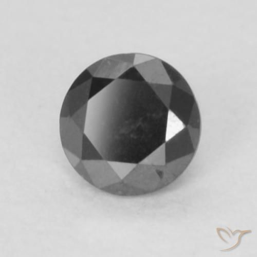 9,17 ctw natürlicher Schwarz Diamant, Runden, Lichtundurchlässig