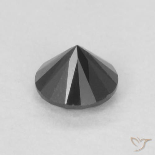 9,17 ctw natürlicher Schwarz Diamant, Runden, Lichtundurchlässig