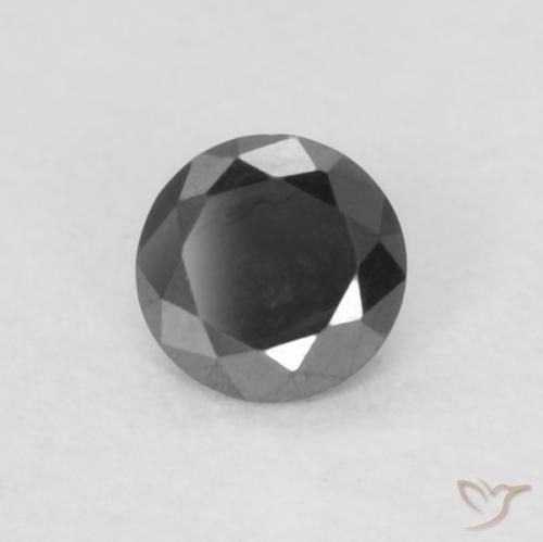 9,17 ctw natürlicher Schwarz Diamant, Runden, Lichtundurchlässig