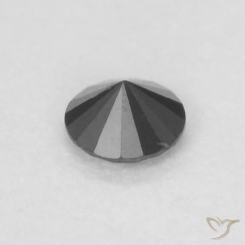 9,17 ctw natürlicher Schwarz Diamant, Runden, Lichtundurchlässig