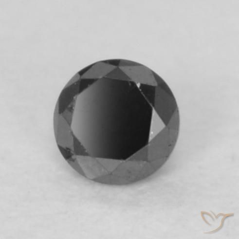 9,17 ctw natürlicher Schwarz Diamant, Runden, Lichtundurchlässig