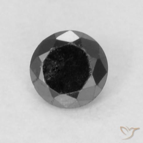 0.04ct Natürlicher Schwarz Diamant, Runden, Lichtundurchlässig