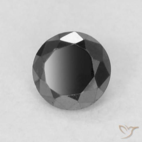 9,17 ctw natürlicher Schwarz Diamant, Runden, Lichtundurchlässig