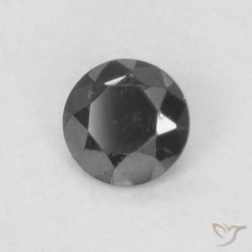 9,17 ctw natürlicher Schwarz Diamant, Runden, Lichtundurchlässig
