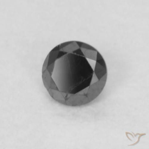 9,17 ctw natürlicher Schwarz Diamant, Runden, Lichtundurchlässig