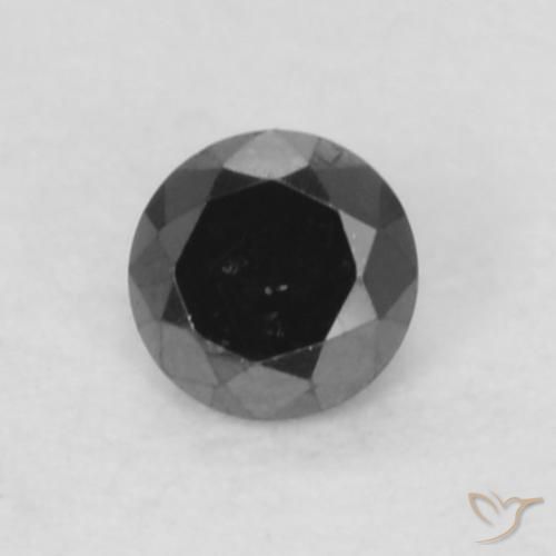 0.05ct Natürlicher Schwarz Diamant, Runden, Lichtundurchlässig