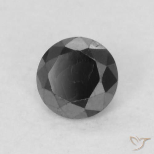 9,17 ctw natürlicher Schwarz Diamant, Runden, Lichtundurchlässig
