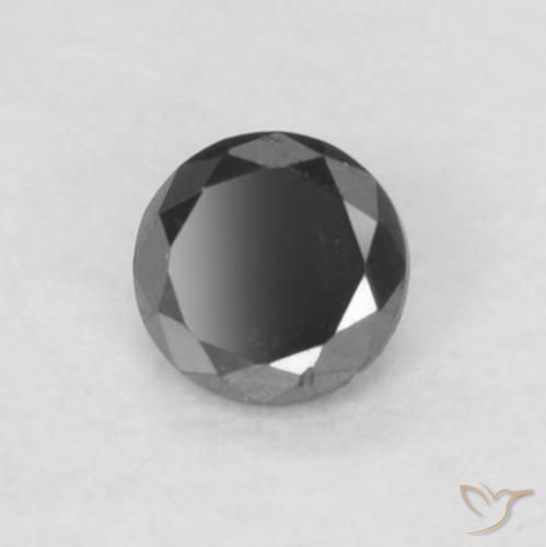 9,17 ctw natürlicher Schwarz Diamant, Runden, Lichtundurchlässig