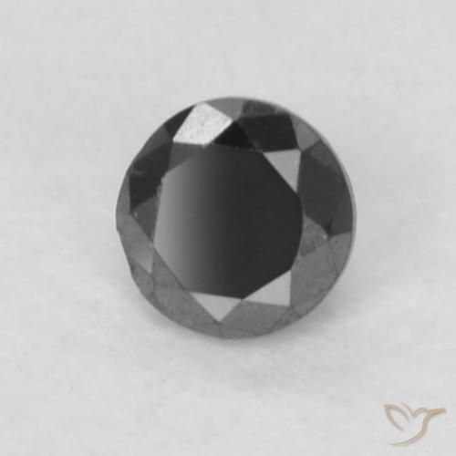 9,17 ctw natürlicher Schwarz Diamant, Runden, Lichtundurchlässig