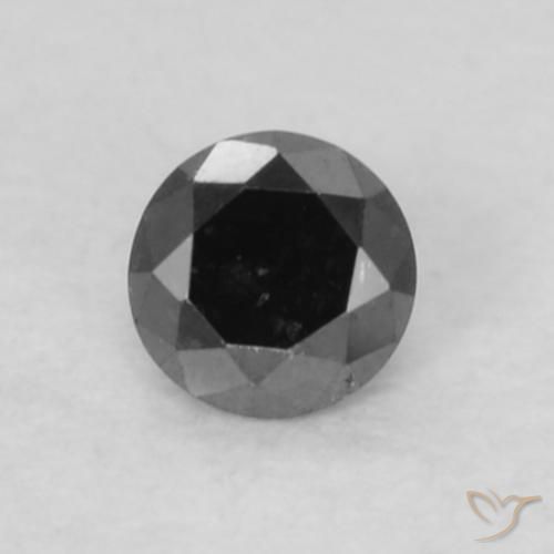 0.05ct Natürlicher Schwarz Diamant, Runden, Lichtundurchlässig