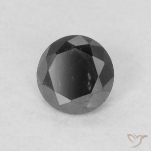 9,17 ctw natürlicher Schwarz Diamant, Runden, Lichtundurchlässig