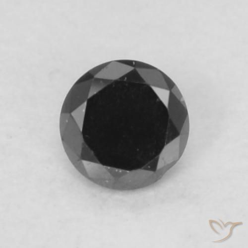 0.05ct Natürlicher Schwarz Diamant, Runden, Lichtundurchlässig