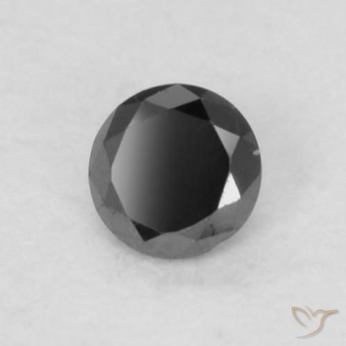 9,17 ctw natürlicher Schwarz Diamant, Runden, Lichtundurchlässig