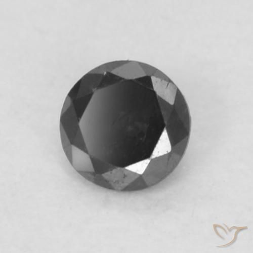 9,17 ctw natürlicher Schwarz Diamant, Runden, Lichtundurchlässig