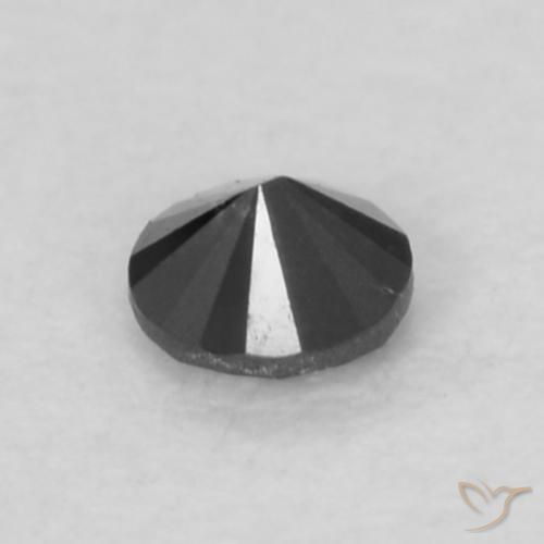 9,17 ctw natürlicher Schwarz Diamant, Runden, Lichtundurchlässig