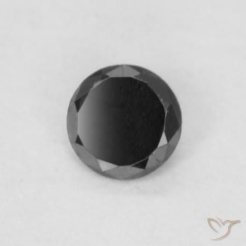 9,17 ctw natürlicher Schwarz Diamant, Runden, Lichtundurchlässig