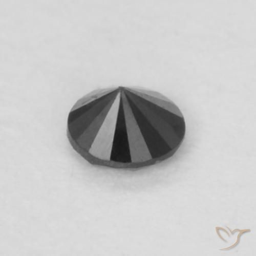 9,17 ctw natürlicher Schwarz Diamant, Runden, Lichtundurchlässig