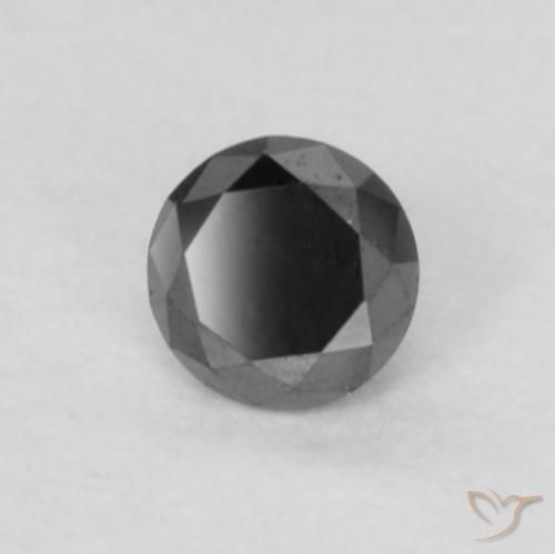 9,17 ctw natürlicher Schwarz Diamant, Runden, Lichtundurchlässig