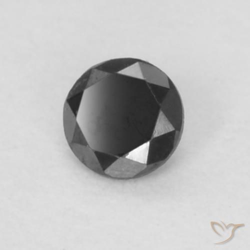 9,17 ctw natürlicher Schwarz Diamant, Runden, Lichtundurchlässig