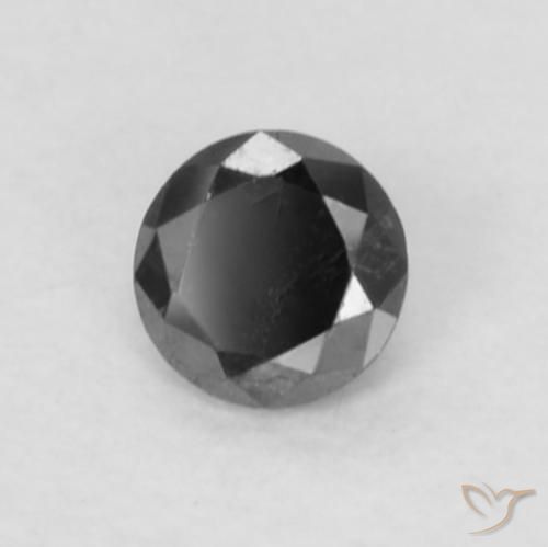 9,17 ctw natürlicher Schwarz Diamant, Runden, Lichtundurchlässig