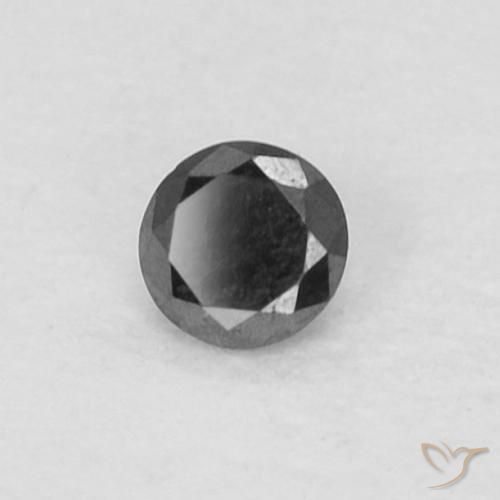 9,17 ctw natürlicher Schwarz Diamant, Runden, Lichtundurchlässig
