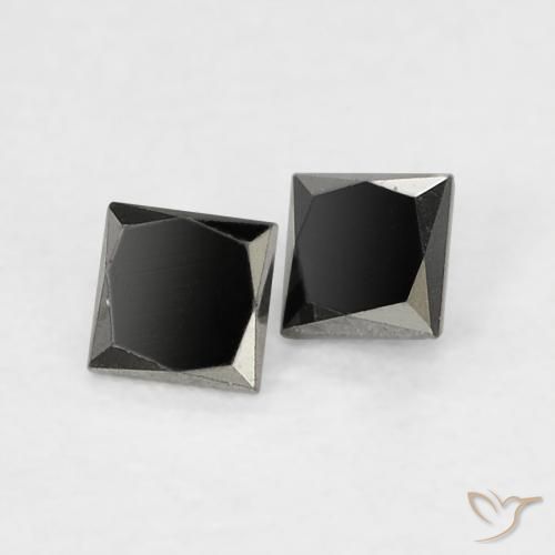 0.14 ct natürliche Schwarz Diamant-Edelsteine, Quadrat, Lichtundurchlässig