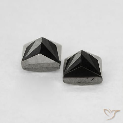 0.18 ct natürliche Schwarz Diamant-Edelsteine, Quadrat, Lichtundurchlässig