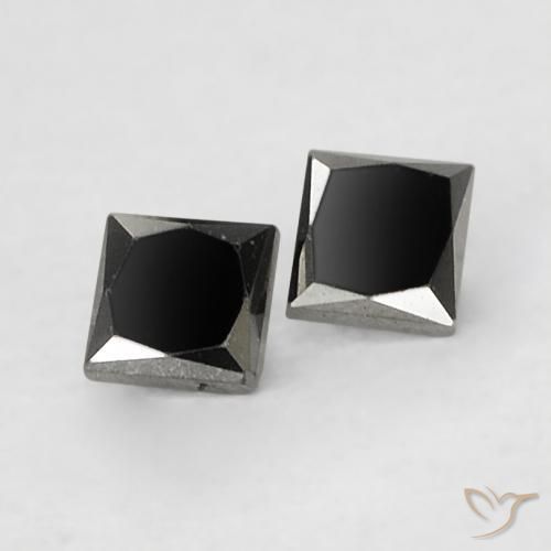 0.14 ct natürliche Schwarz Diamant-Edelsteine, Quadrat, Lichtundurchlässig