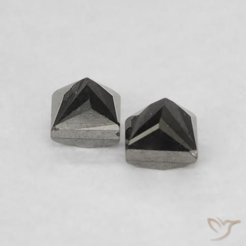 0.14 ct natürliche Schwarz Diamant-Edelsteine, Quadrat, Lichtundurchlässig