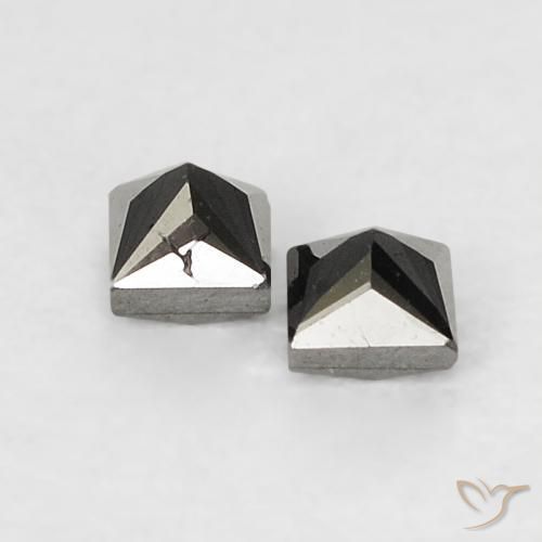 0.15 ct natürliche Schwarz Diamant-Edelsteine, Quadrat, Lichtundurchlässig