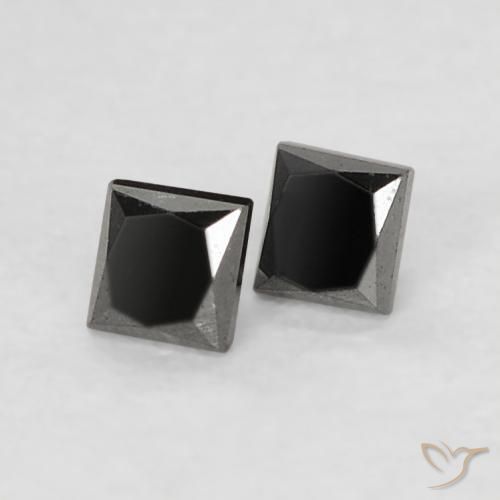 0.12 ct natürliche Schwarz Diamant-Edelsteine, Quadrat, Lichtundurchlässig