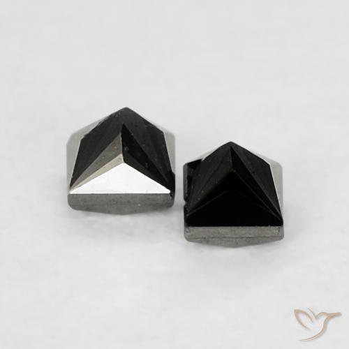 0.12 ct natürliche Schwarz Diamant-Edelsteine, Quadrat, Lichtundurchlässig