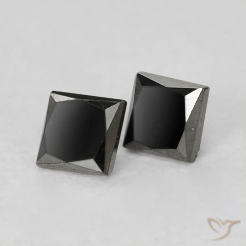 0.17 ct natürliche Schwarz Diamant-Edelsteine, Quadrat, Lichtundurchlässig
