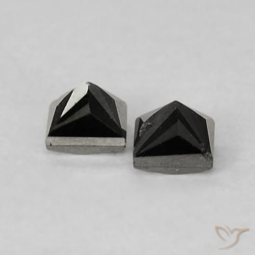 0.17 ct natürliche Schwarz Diamant-Edelsteine, Quadrat, Lichtundurchlässig