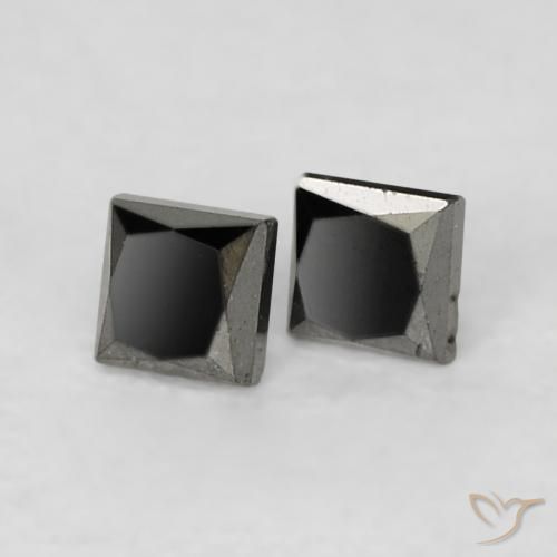 0.15 ct natürliche Schwarz Diamant-Edelsteine, Quadrat, Lichtundurchlässig
