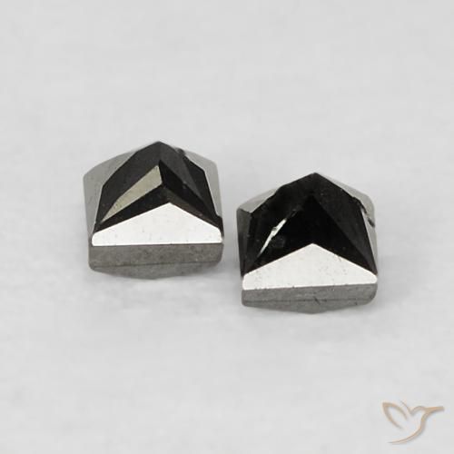 0.15 ct natürliche Schwarz Diamant-Edelsteine, Quadrat, Lichtundurchlässig