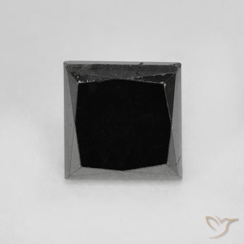 1.07ct Natürlicher Schwarz Diamant, Quadrat, Lichtundurchlässig