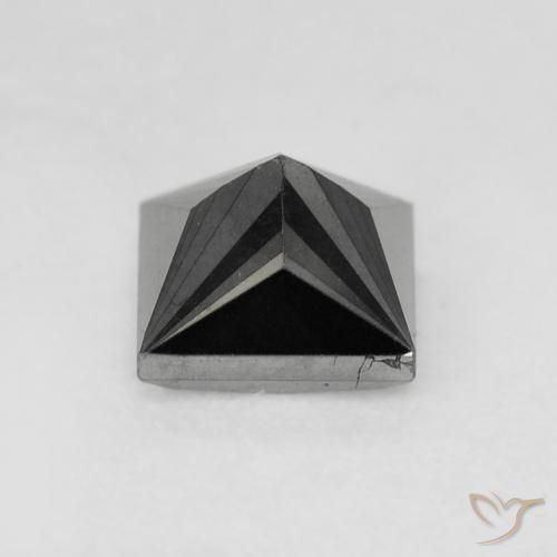 9,17 ctw natürlicher Schwarz Diamant, Quadrat, Lichtundurchlässig
