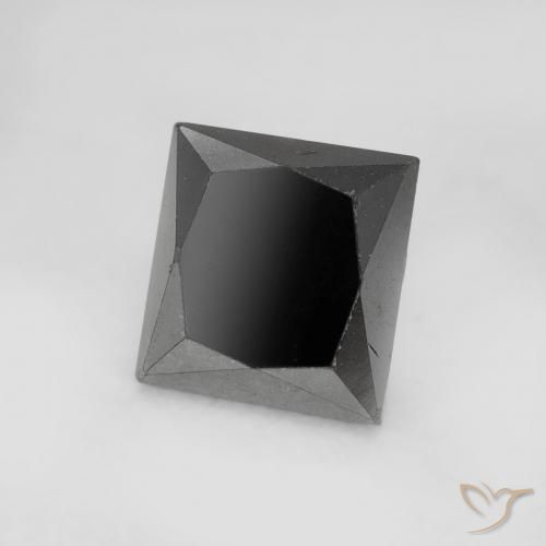 9,17 ctw natürlicher Schwarz Diamant, Quadrat, Lichtundurchlässig