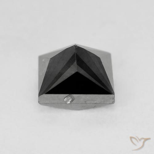 9,17 ctw natürlicher Schwarz Diamant, Quadrat, Lichtundurchlässig