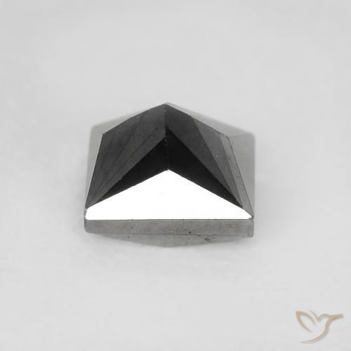 9,17 ctw natürlicher Schwarz Diamant, Quadrat, Lichtundurchlässig