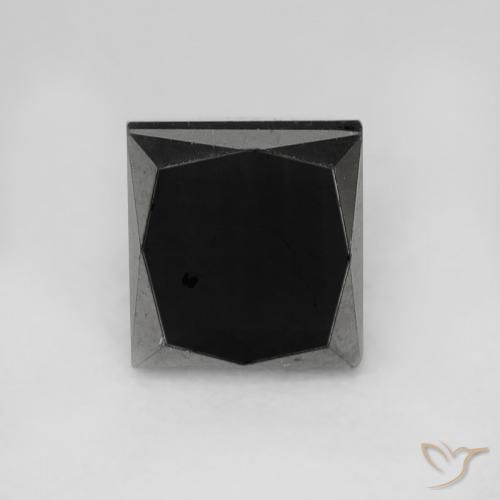 1.09ct Natürlicher Schwarz Diamant, Quadrat, Lichtundurchlässig