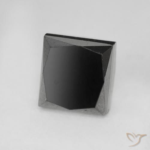 9,17 ctw natürlicher Schwarz Diamant, Quadrat, Lichtundurchlässig