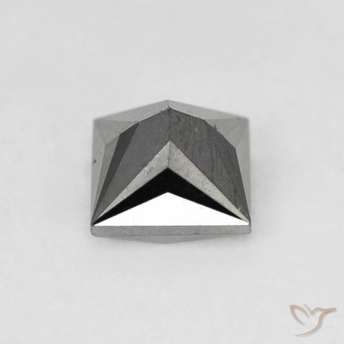 9,17 ctw natürlicher Schwarz Diamant, Quadrat, Lichtundurchlässig