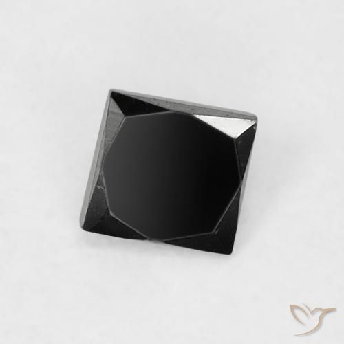 0.12ct Natürlicher Schwarz Diamant, Quadrat, Lichtundurchlässig